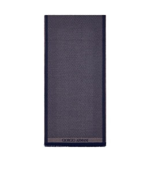 Giorgio Armani Blue Scarf for men