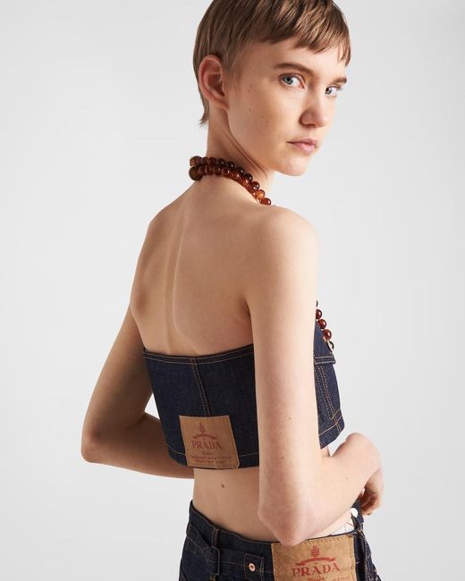 Prada Black Crop Top