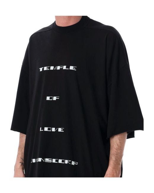 Rick Owens Black Tommy Oversized T-Shirt for men