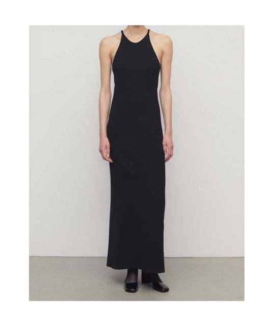 The Row Black Johanne Silk Dress