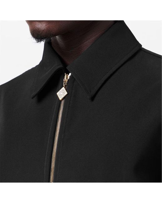 Casablanca Black Logo Zip-Up Casual Jacket for men