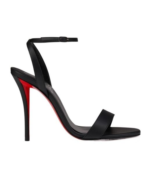 Christian Louboutin Black Miss Z Leather Heeled Sandals 100