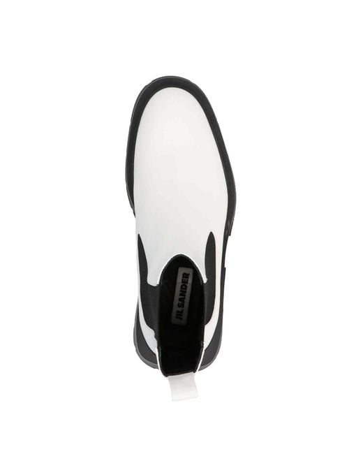 Jil Sander Black Leather Ankle Boots
