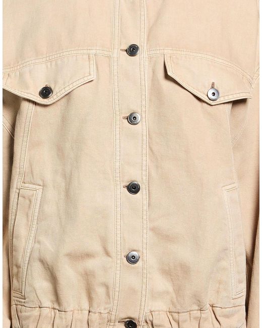 Brunello Cucinelli Natural Stylish Solid Color Denim Jacket