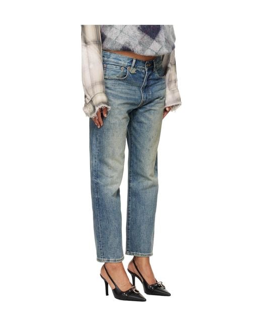 R13 Black Cropped Wide-Leg Jeans