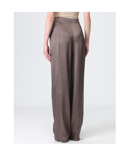 Emporio Armani Brown Wide-Leg Satin Pants
