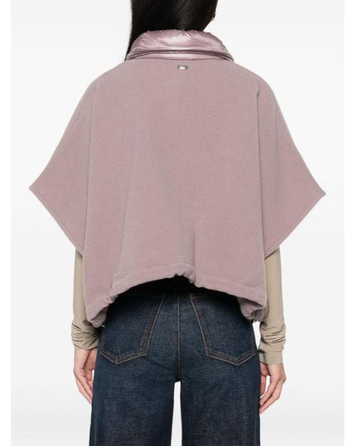 Herno Purple A-Shape Resort Short Poncho