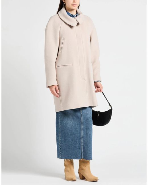 Isabel Marant Natural Loose Classic Single-Breasted Coat