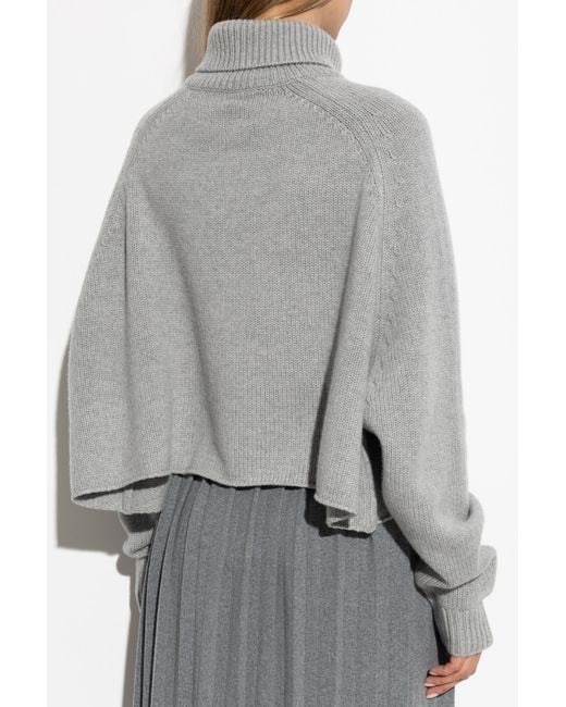 Lisa Yang Gray Turtleneck Cashmere Sweater