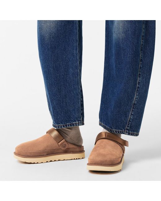 Ugg Natural Goldenstar Logo Detail Sandals