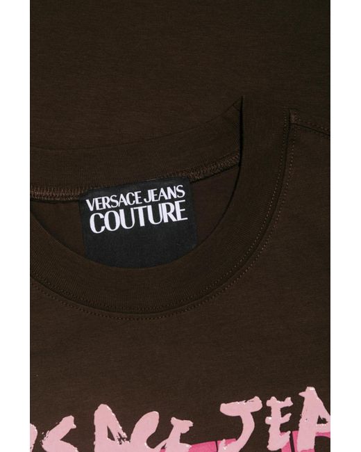 Versace Jeans Red Logo-Stamp T-Shirt