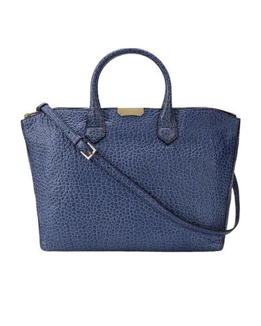 Burberry Blue Zippered Handbag