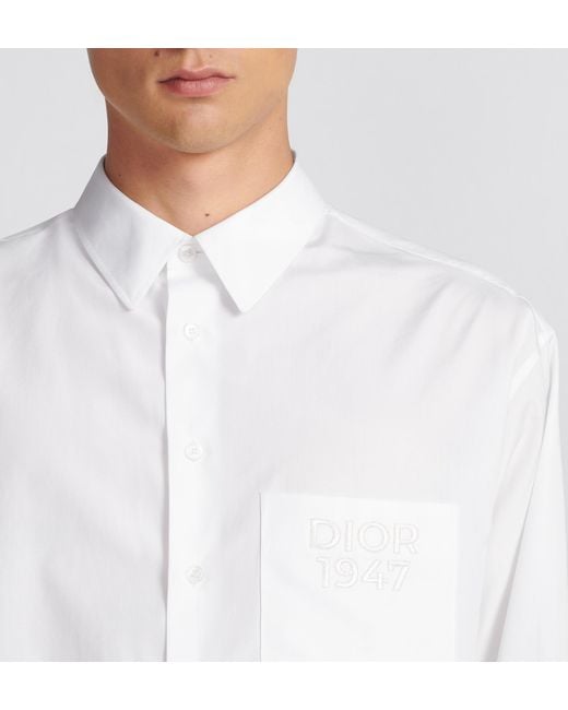 Dior White Homme Long-Sleeved Button-Up Shirt for men