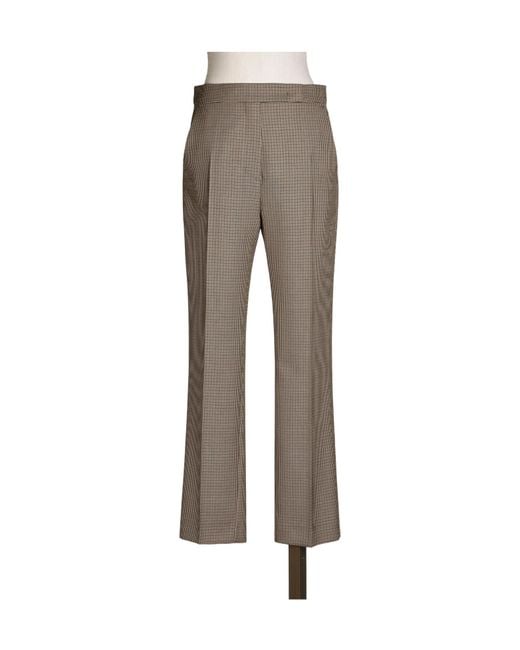 Max Mara Gray High-Waisted Casual Pants