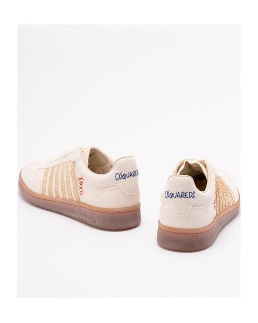 DSquared² Pink Lace-Up Casual Sneakers for men
