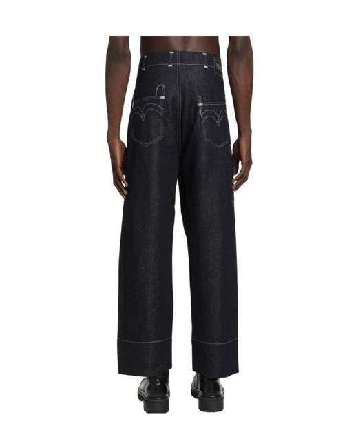 Junya Watanabe Black X Levis Contrast-Stitch Jeans for men
