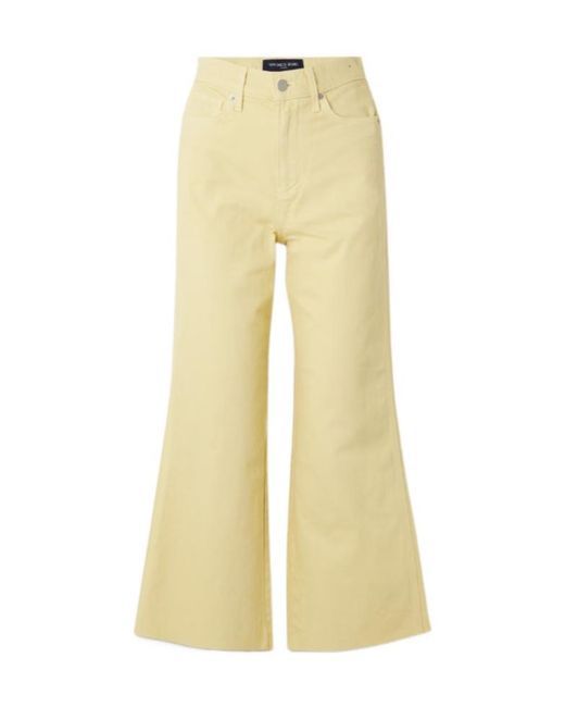 Veronica Beard Yellow Taylor Flared Jeans