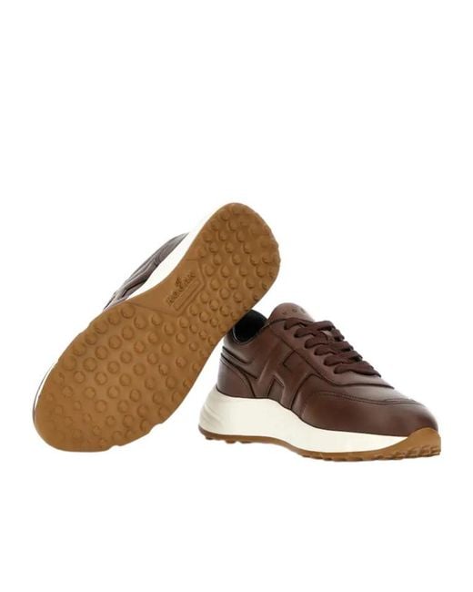 Hogan Brown Hyperlight Lace-Up Sneakers for men