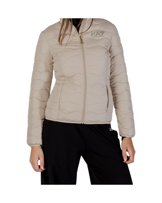 EA7 Natural High-Necked Cotton Jacket