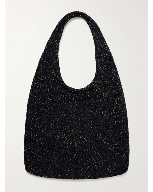 Gabriela Hearst Black Manasa Beaded Shoulder Bag