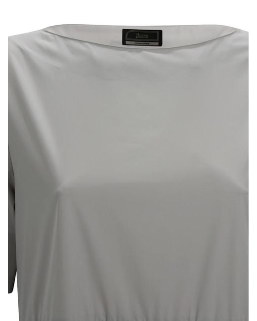 Herno Gray Dresses Polyamide