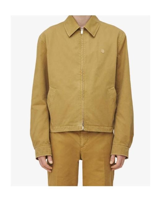 McQueen Green Skull Embroidered Shirt Jacket for men