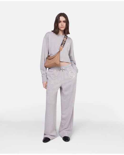 Stella McCartney White Wave Drawstring Organic Cotton Track Pants