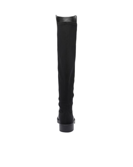 Stuart Weitzman Black Round-Toed Boots