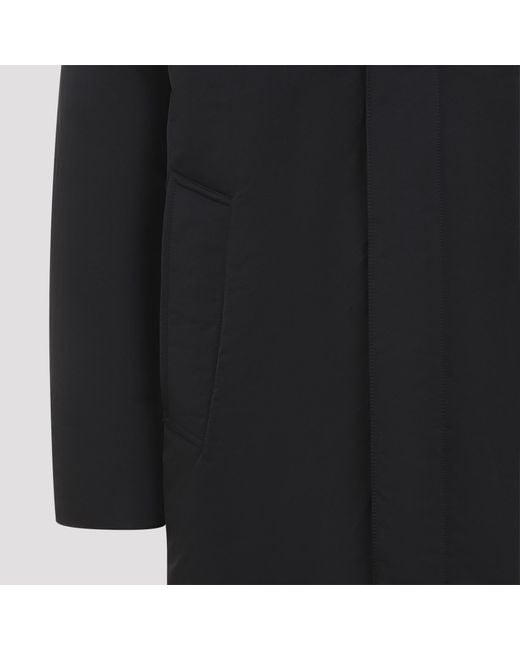 Bottega Veneta Blue Intrecciato Detailed Puffer Jacket for men