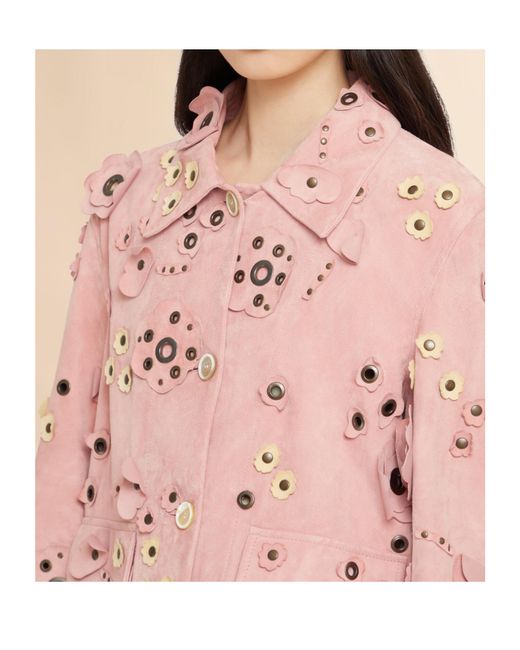 Marni Pink Floral Appliqué Buttoned Jacket