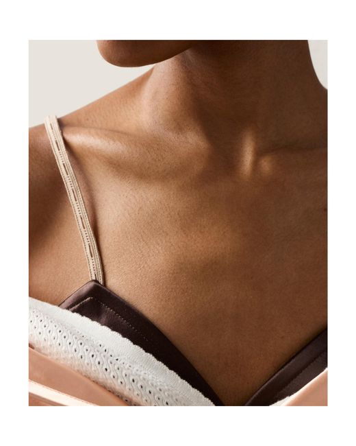 Miu Miu Brown Satin Bra