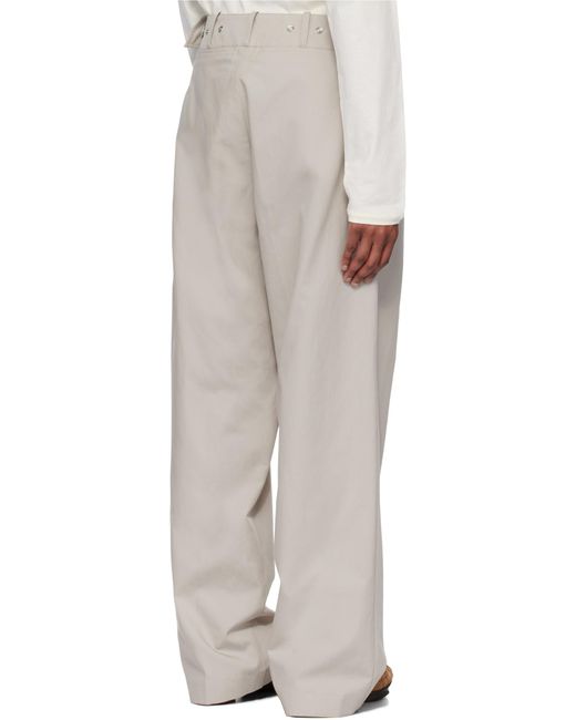Kiko Kostadinov Gray Navin Wide Trousers for men