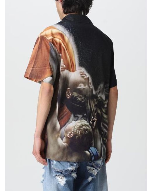 Balmain Black Trompe-L'Œil-Print Shirt for men
