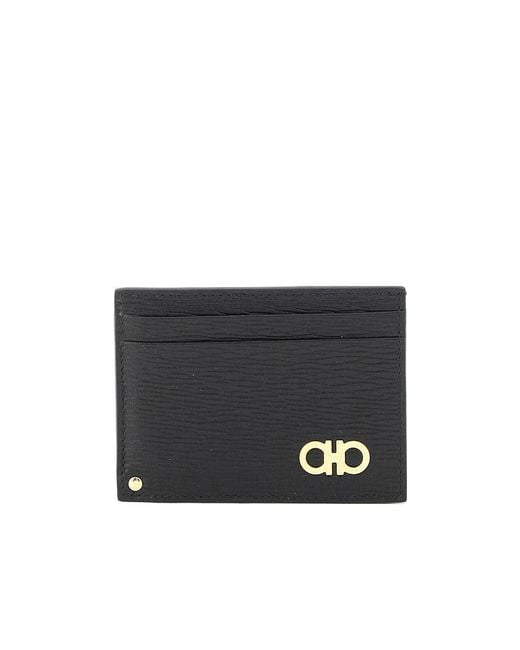 Ferragamo Black Logo Card Bag for men