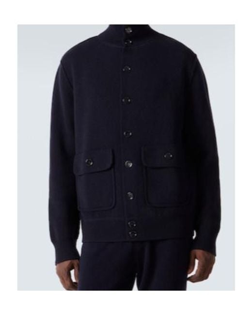 Allude Blue Knitted Cardigan for men