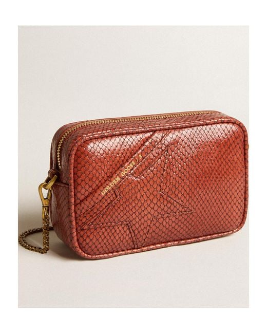 Golden Goose Deluxe Brand Red Star Detailed Mini Camera Bag