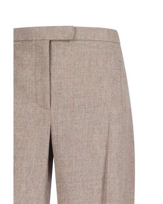 Khaite Gray Miles Concealed-Fastening Trousers