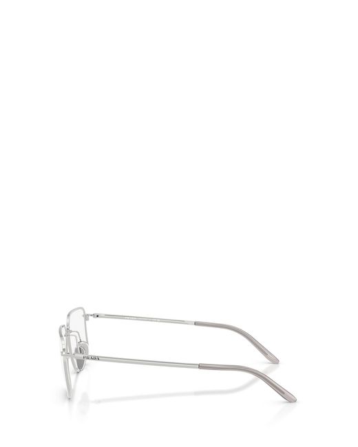 Prada White Eyewear Rectangular Frame Glasses