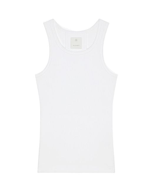 Givenchy White Extra Slim Fit Tank Top for men