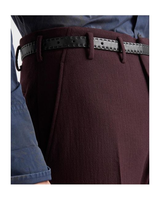 Prada Purple Wool Pants for men