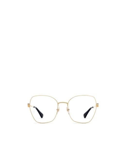 Cartier White Cat-Eye Frame Glasses