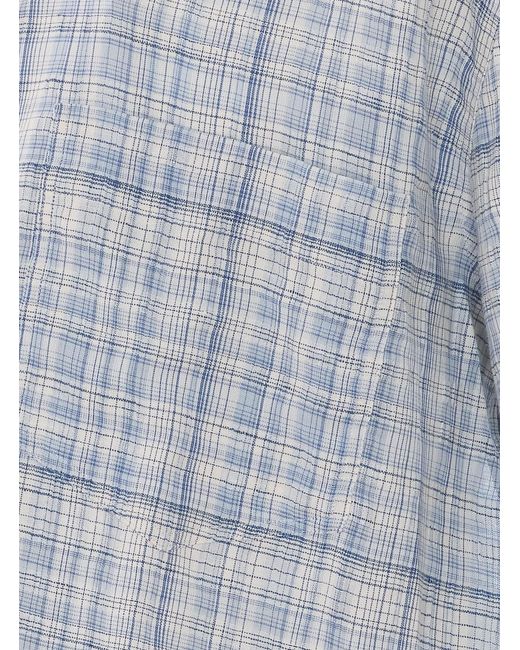 sunflower Gray Adam Checked Short-Sleeve Shirt for men