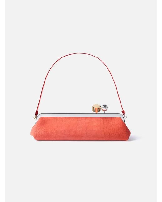 Jacquemus Red La Pochette Salon Clutch Bag