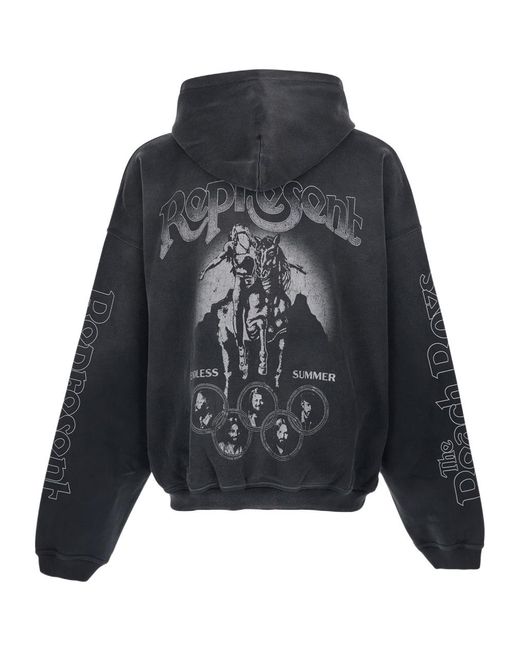 Represent Black Endless Summer Zip-Up Hoodie for men
