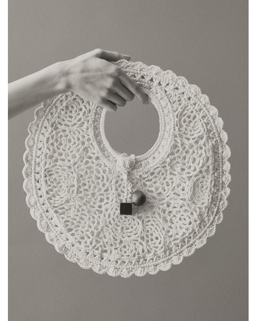 Jacquemus Natural The Spiaggia Small Round Bag