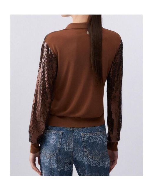 Liu Jo Blue Sequins Jumper