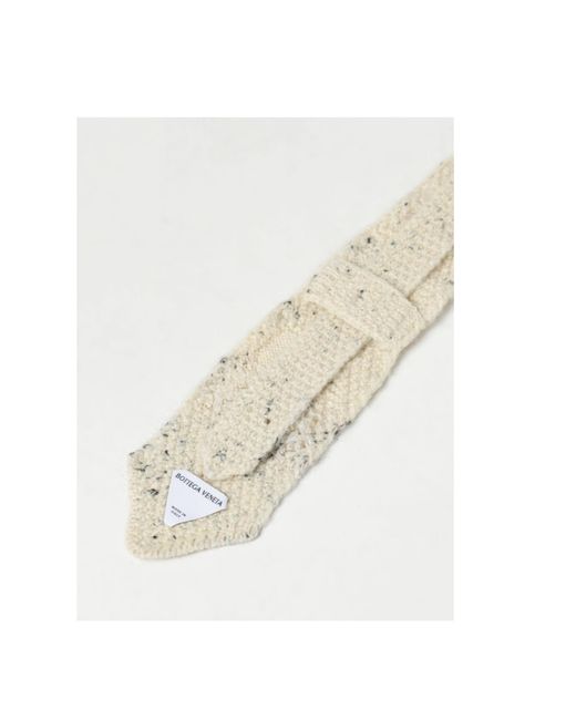 Bottega Veneta White Pointed Tie for men