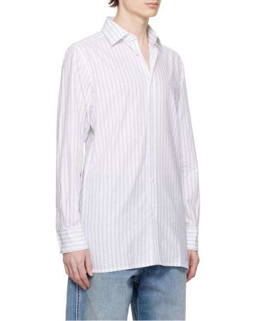 Maison Margiela White Striped Shirt for men