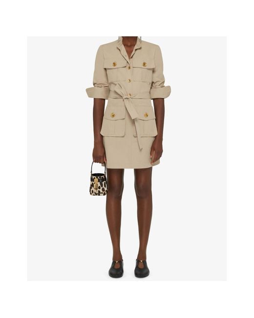 Givenchy Natural Tied-Waist Safari Dress