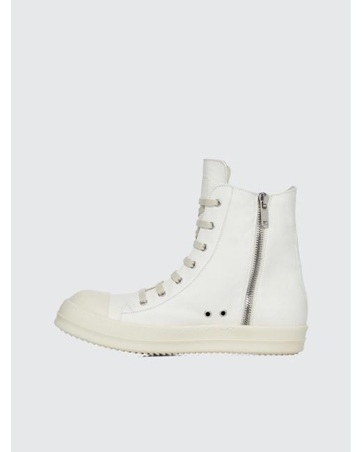 Rick Owens Natural Lace-Up Ankle Boots for men